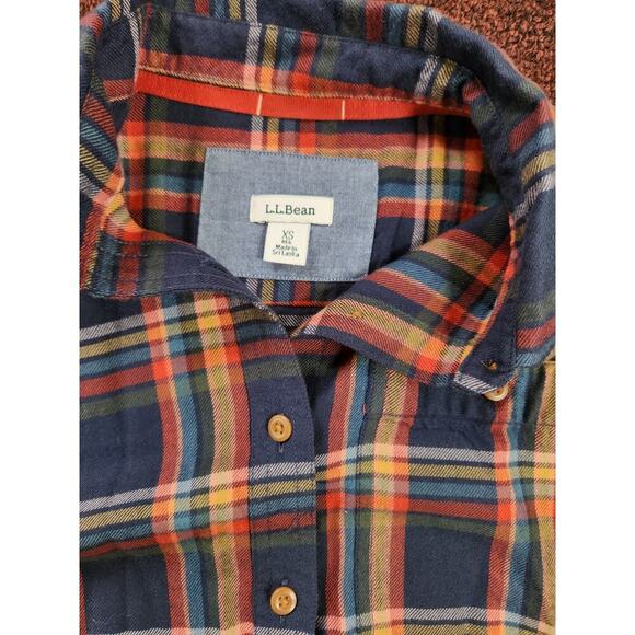 L.L.Bean Button Down Shirt Men's Sz XS Multi-Color Plaid Soft Lightweight - Picture 8 of 8